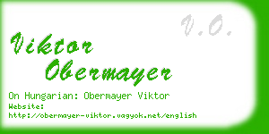 viktor obermayer business card